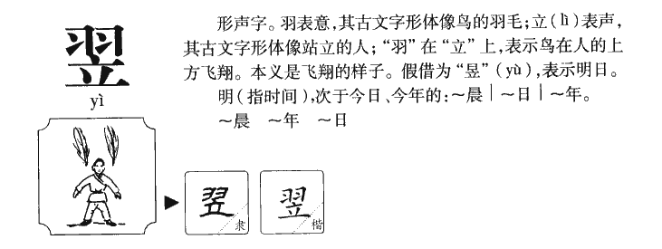 翌字五行属什么-翌字起名的寓意-翌字意思