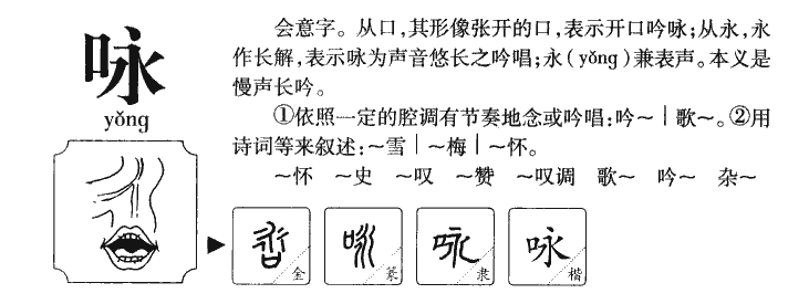 咏字五行属什么-咏字起名的寓意-咏字意思