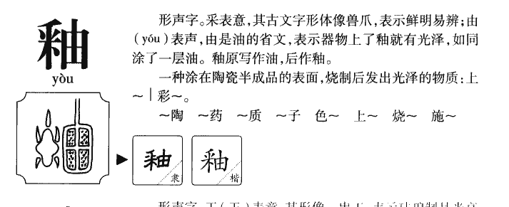 釉字五行属什么-釉字起名的寓意-釉字意思