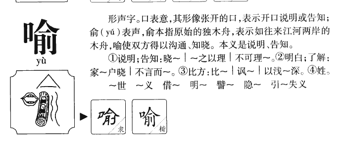 喻字五行属什么-喻字起名的寓意-喻字意思