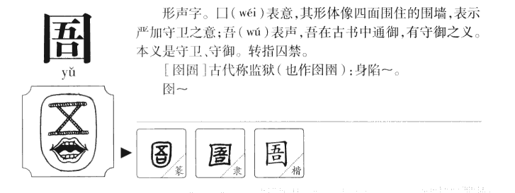 圄字五行属什么-圄字起名的寓意-圄字意思