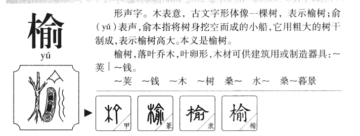 榆字五行属什么-榆字起名的寓意-榆字意思