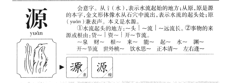 源字五行属什么-源字起名的寓意-源字意思