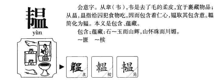 韫字五行属什么-韫字起名的寓意-韫字意思