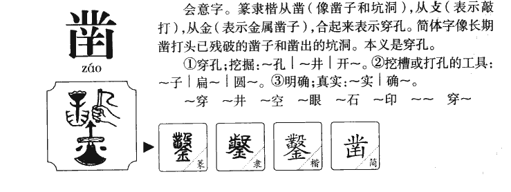 凿字五行属什么-凿字起名的寓意-凿字意思