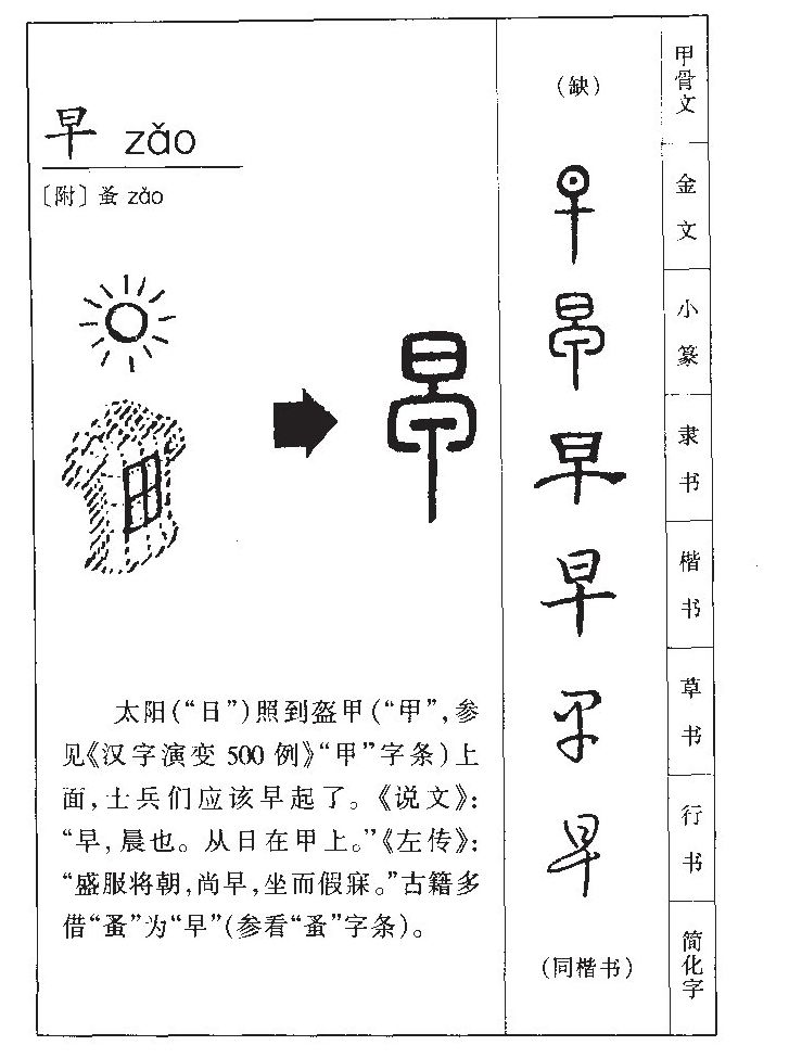 早字五行属什么-早字起名的寓意-早字意思