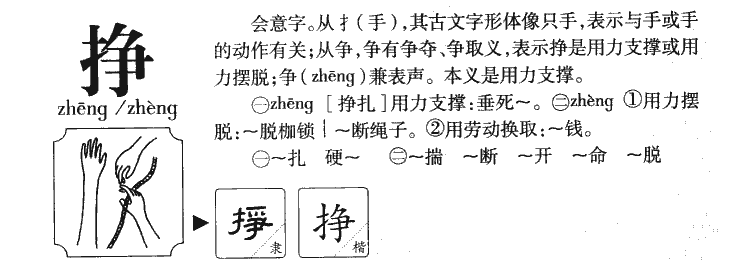 挣字五行属什么-挣字起名的寓意-挣字意思