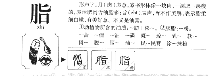 脂字五行属什么-脂字起名的寓意-脂字意思