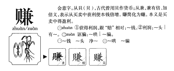 赚字五行属什么-赚字起名的寓意-赚字意思