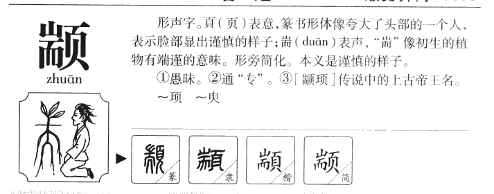 颛字五行属什么-颛字起名的寓意-颛字意思