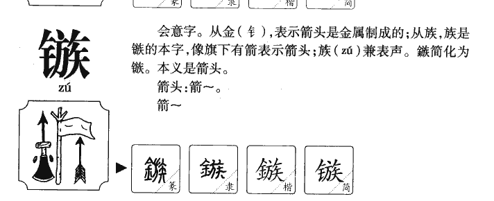 镞字五行属什么-镞字起名的寓意-镞字意思