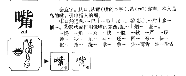 嘴字五行属什么-嘴字起名的寓意-嘴字意思