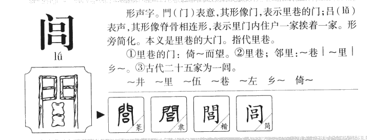 闾字五行属什么-闾字起名的寓意-闾字意思