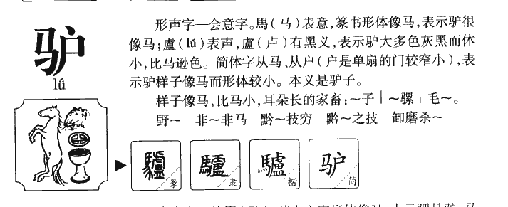 驴字五行属什么-驴字起名的寓意-驴字意思