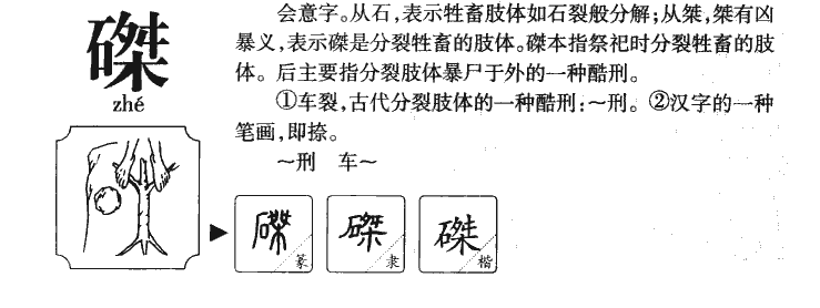 磔字五行属什么-磔字起名的寓意-磔字意思